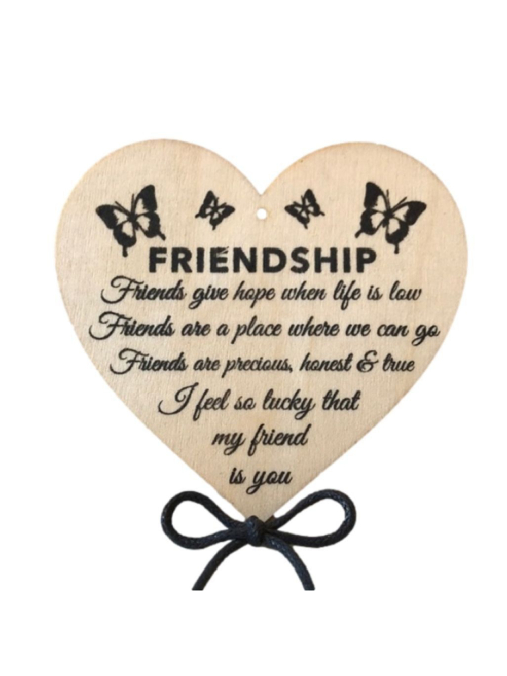 WOODEN FRIENDSHIP PLAQUE
